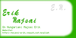 erik majsai business card